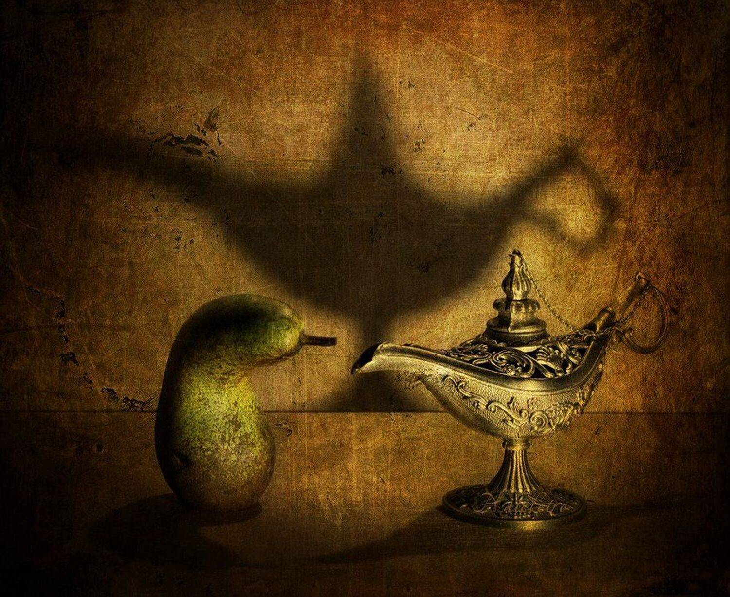 натюрморт, груша, волшебная лампа алладина, Наталья Кузнецова (Nateletro)