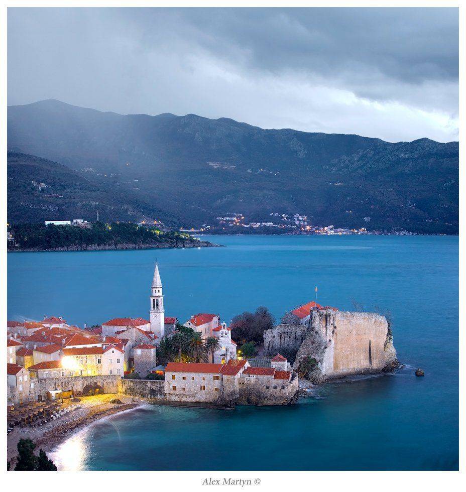 будва, черногория, закат, море, старый город, Alexander Martynov