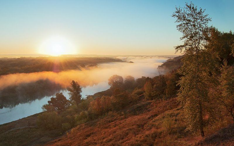 Осеннее утро фото превью