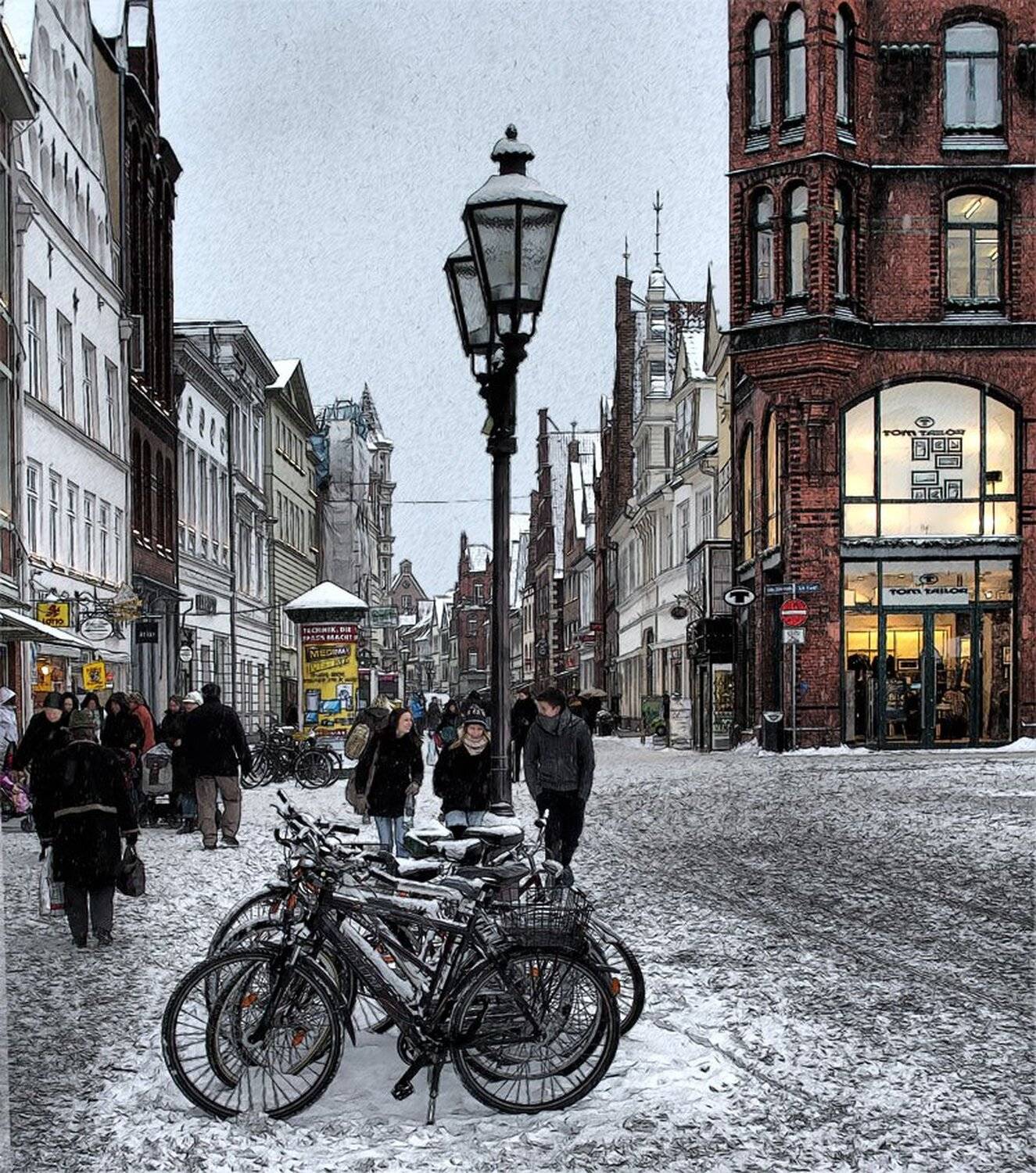 зима, город, люнебург, Игорь Дубровский