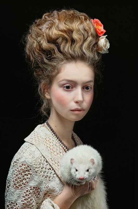 painting Девушка с хорьком фото превью