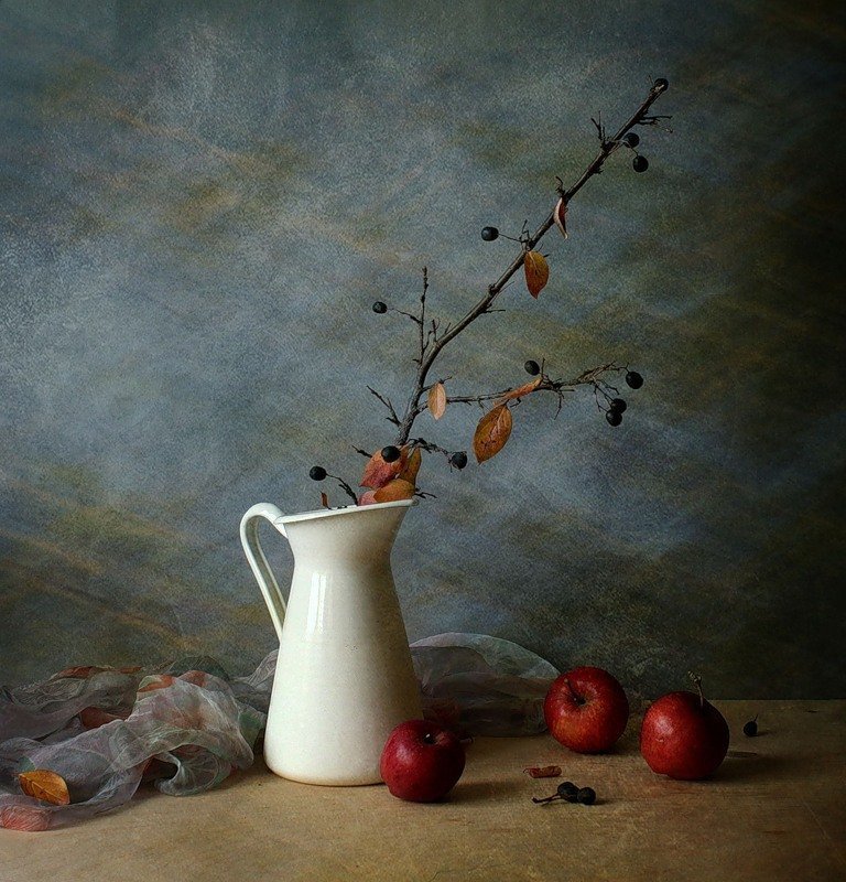 осень, ветка, кувшин, натюрморт Осенняя грусть.. фото превью