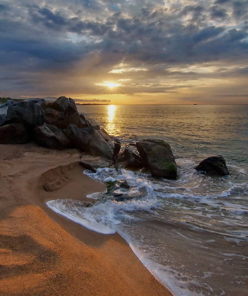 рассвет, море, песок, Людмила Прокофьева