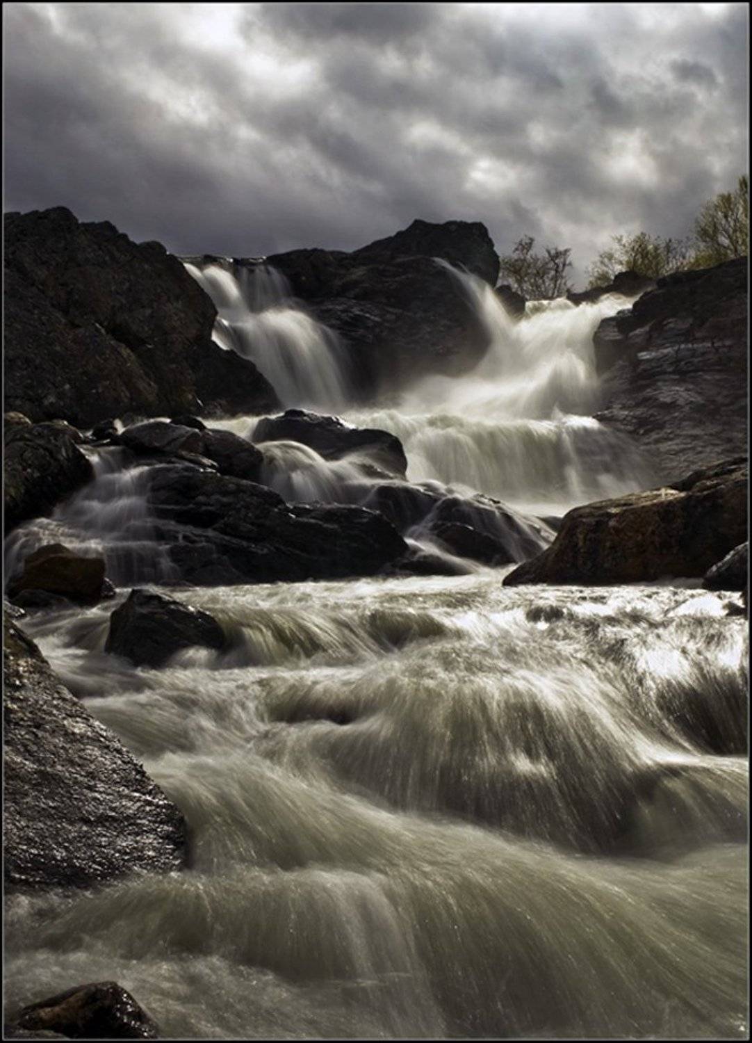 кольский, река, титовка, водопад, Lara