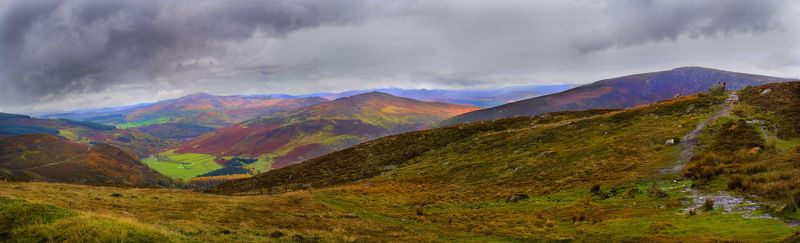 осень, ирландия, горы Разноцветная осень фото превью