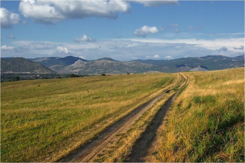 Дорога в горы фото превью