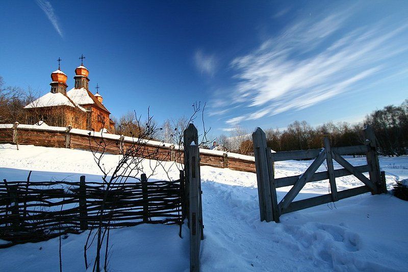 пирогово, зима, снег Зимой в Пирогово фото превью