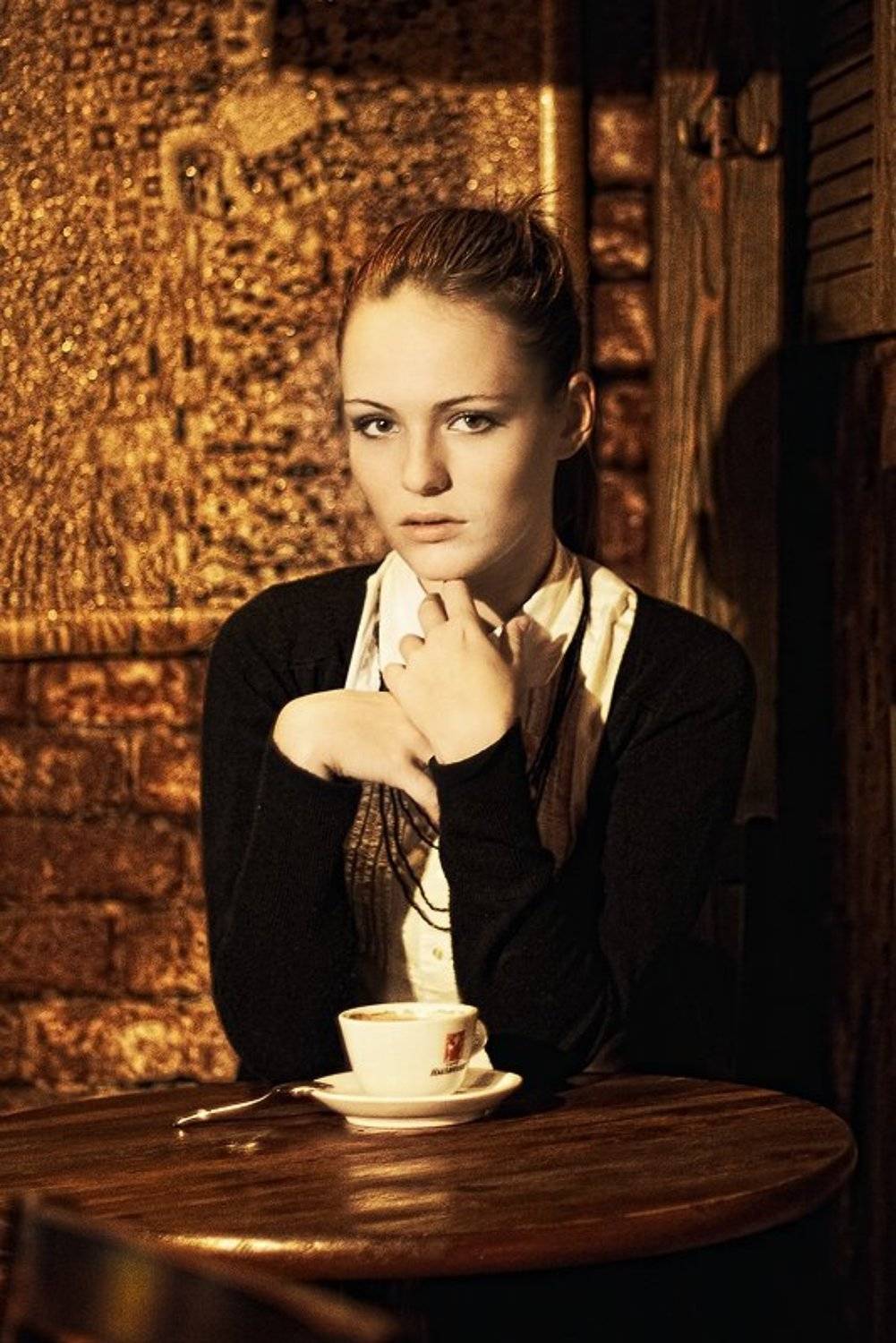 кофе, кофеварка, город, девушка, стиль, кафе, Сергей Белых