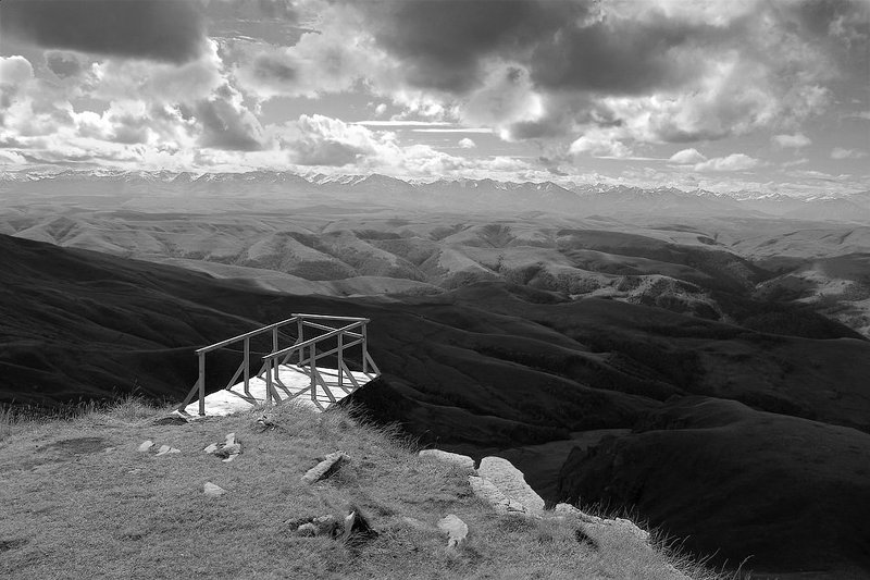 горы, гора, кавказ, путешествие, путешествия, ч/б, чб над Тетис фото превью