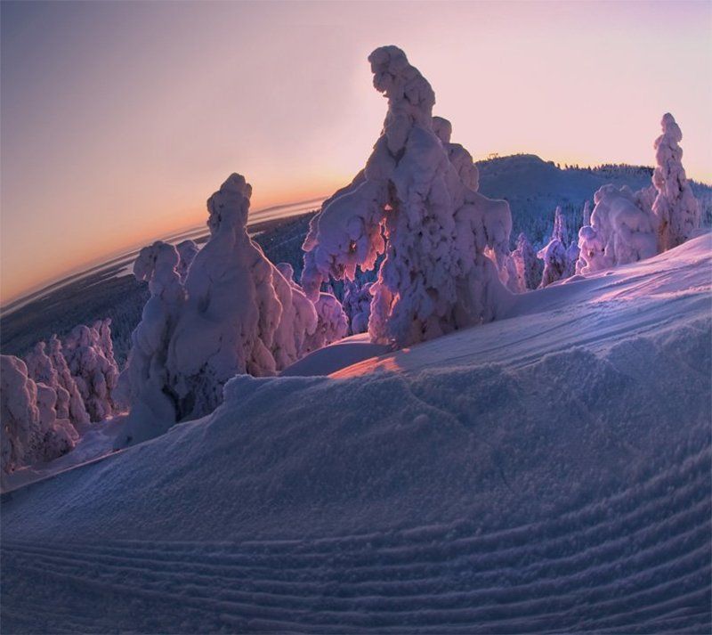 финляндия, утро, свет, гора, снег Да будет свет!... фото превью