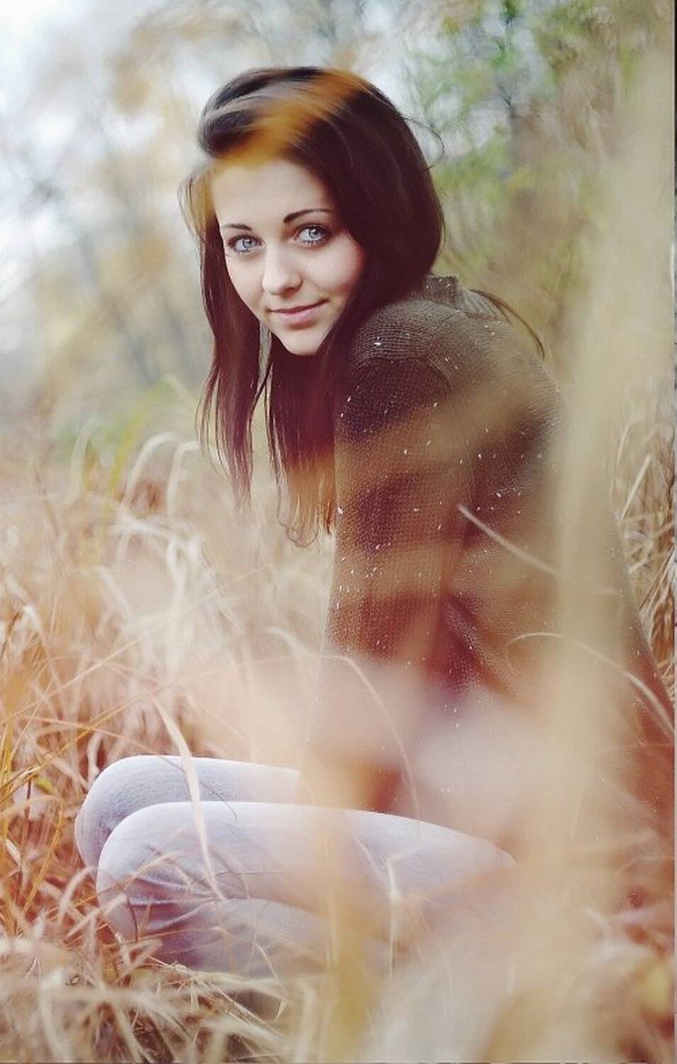 девушка, камыши, осень, anita pila