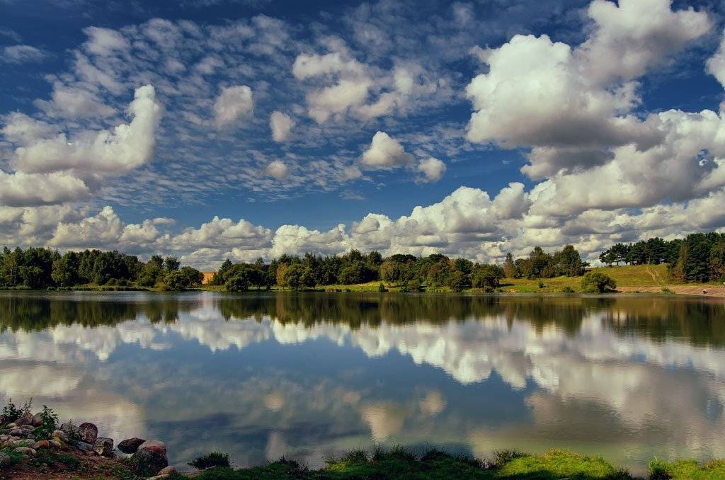 лето, пейзаж, облака, вода, солнце, Сергей Харитон