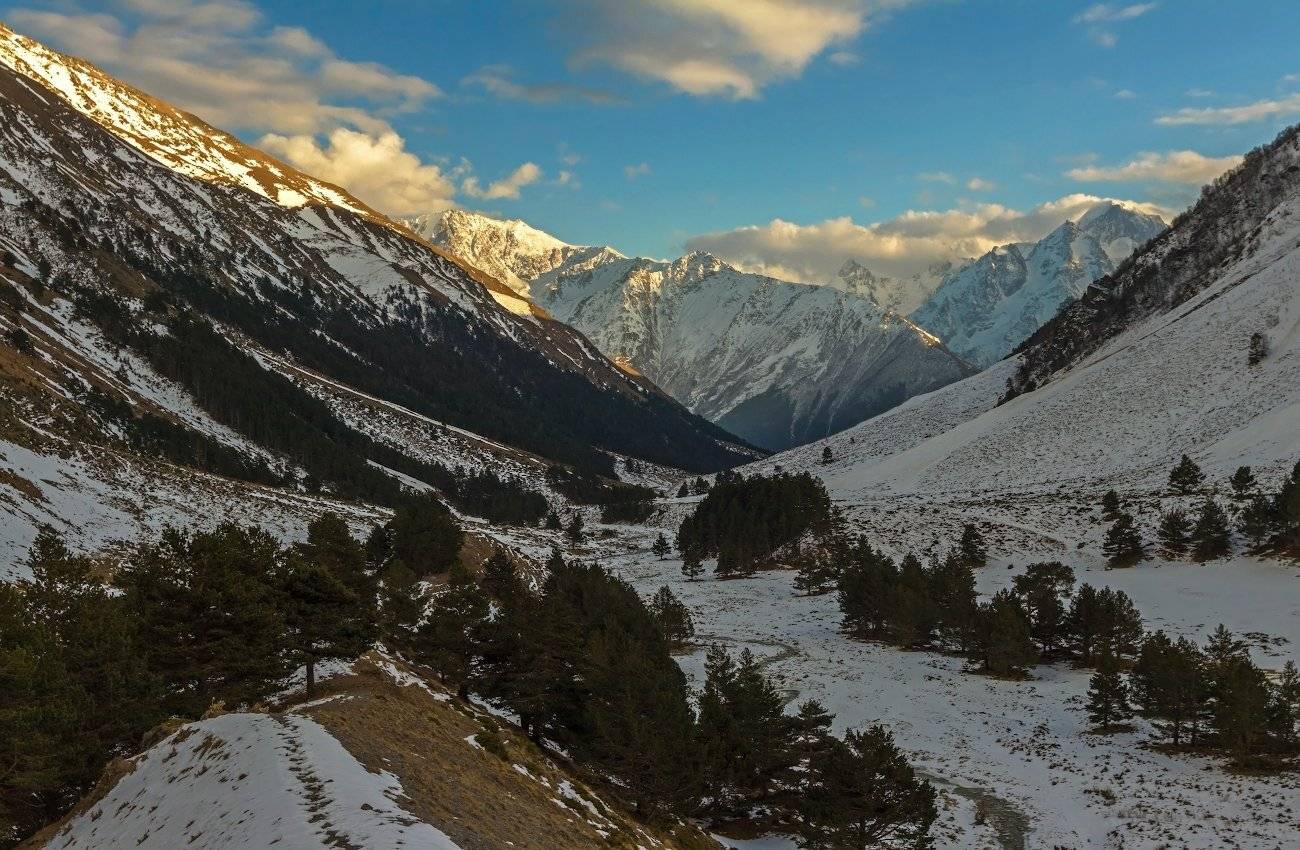 горы, закат, Эстелла