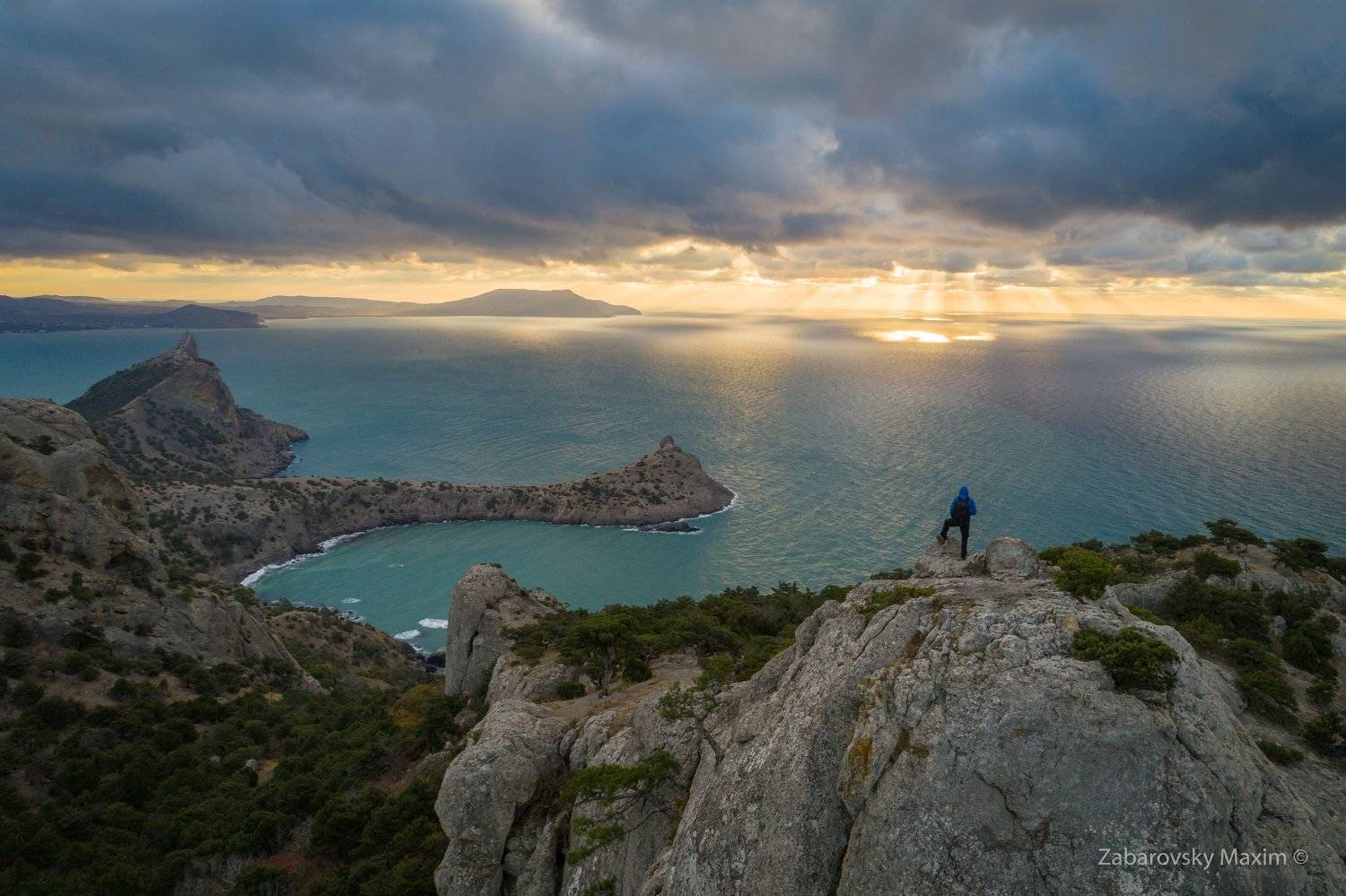 Крым, рассвет, Космос, Судак, Новый Свет, Караул-Оба, море, горы, aerial, Максим Забаровский