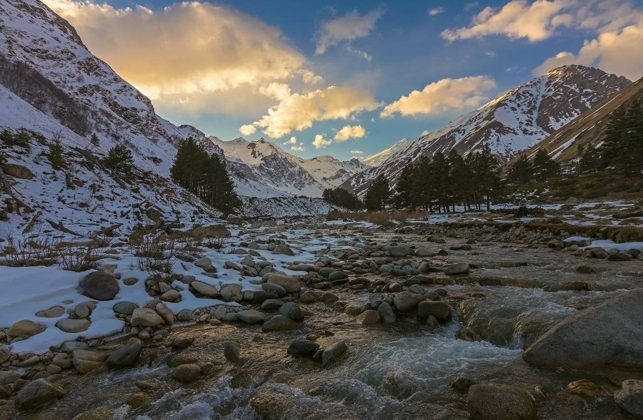 горы, закат, Эстелла