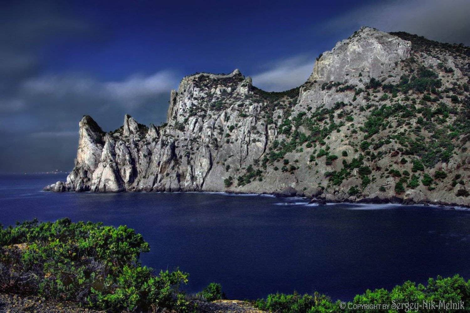 россия, крым, новый-свет, пляж, море, ночь, луна, Melnik-oy Serg-N-