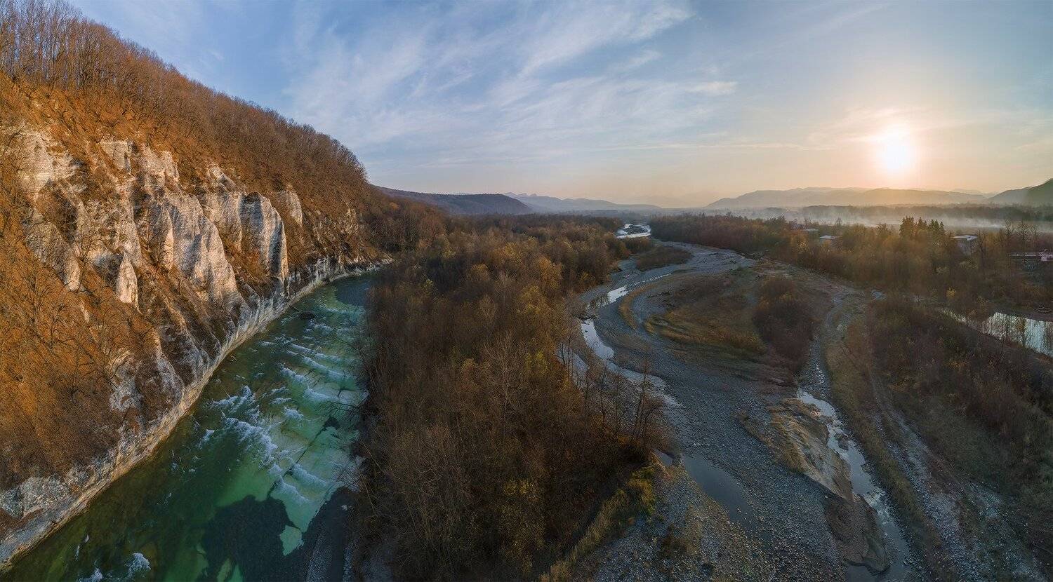 малая лаба белые скалы вечер ноябрь, Николай Мысливцев