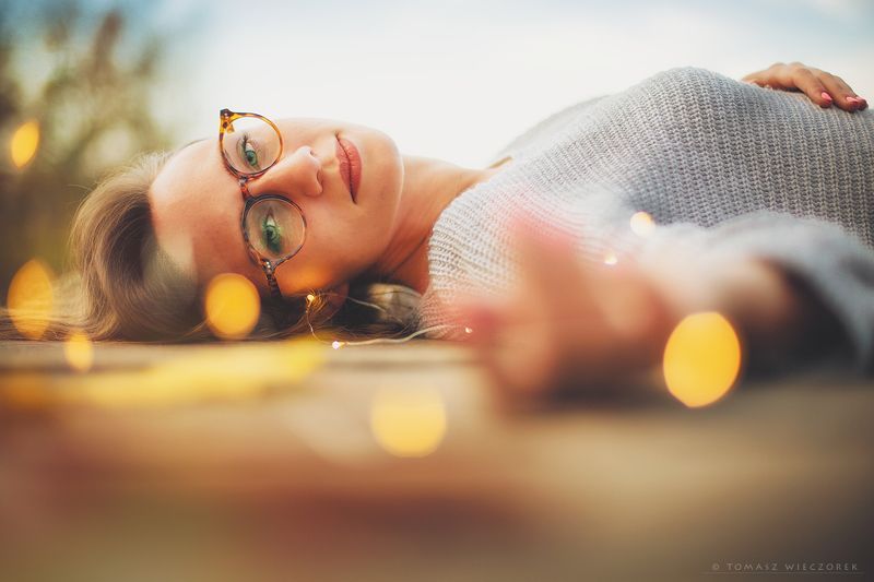 portrait, lights, eyes, polishgirl, girl, autumn Marta фото превью