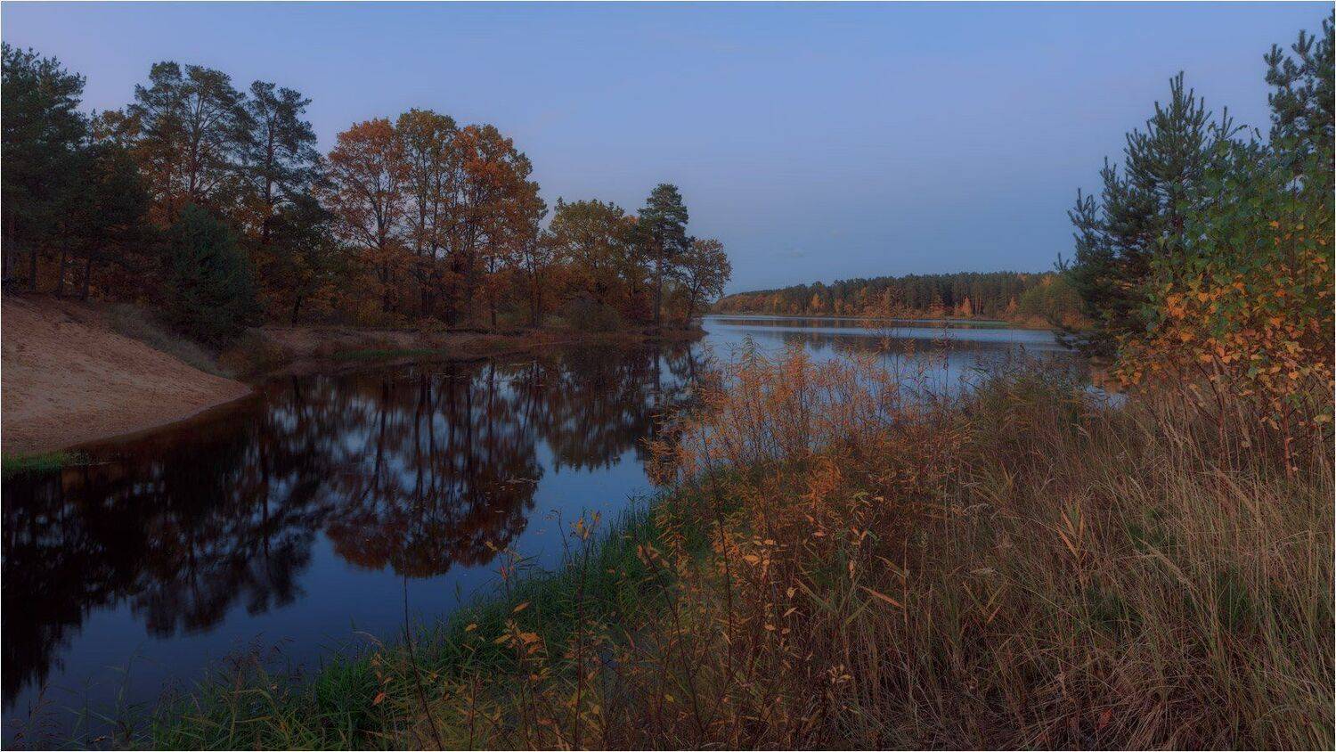 осень, река Березина, Михаил Кушнер