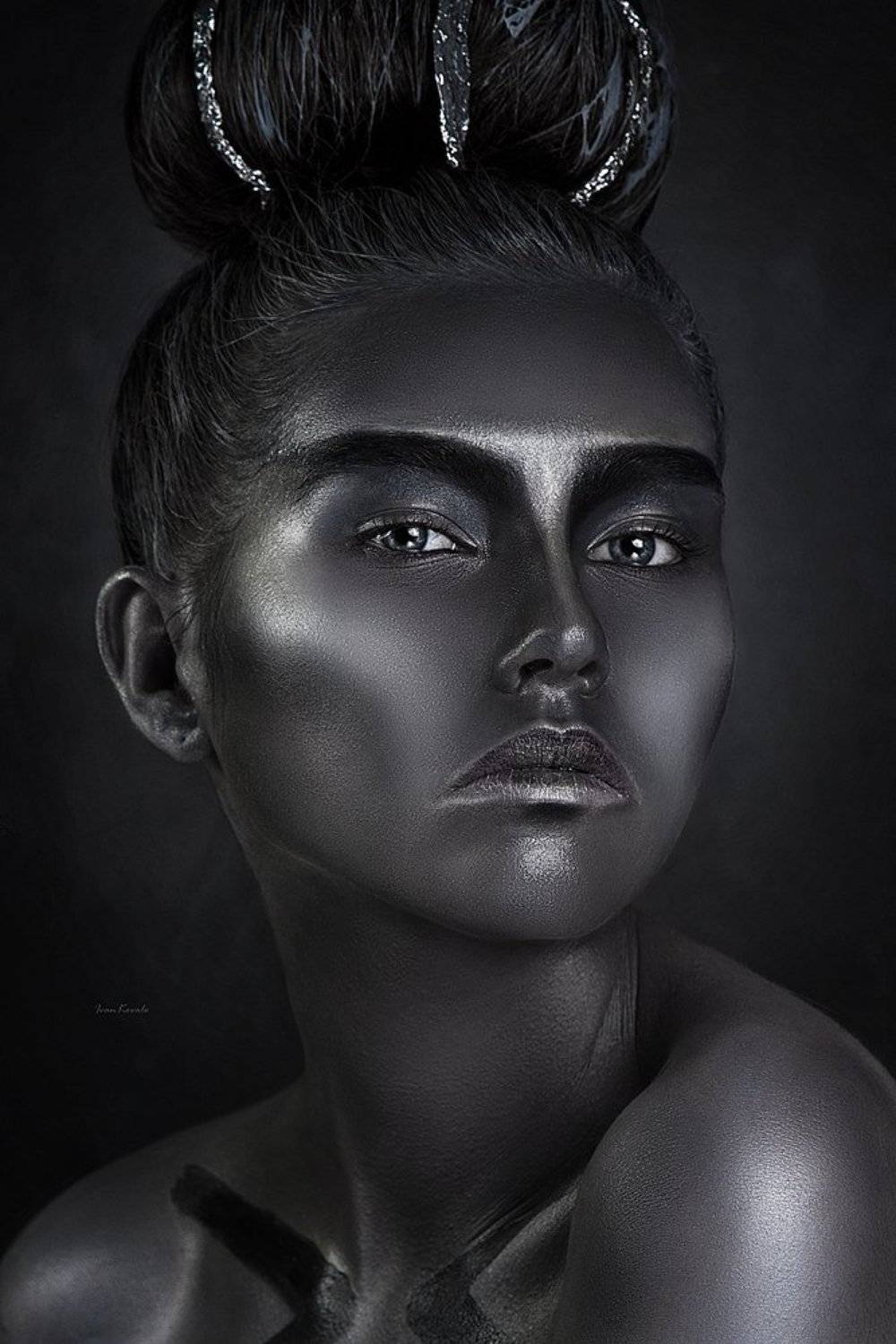 люди, человек, девушка, лицо, портрет, глаза, взгляд, арт, фейсарт, бодиарт, креатив, краска, сталь, стержень, фундамент, основа, студия, фотокузница, ivankovale, Ковалёв Иван