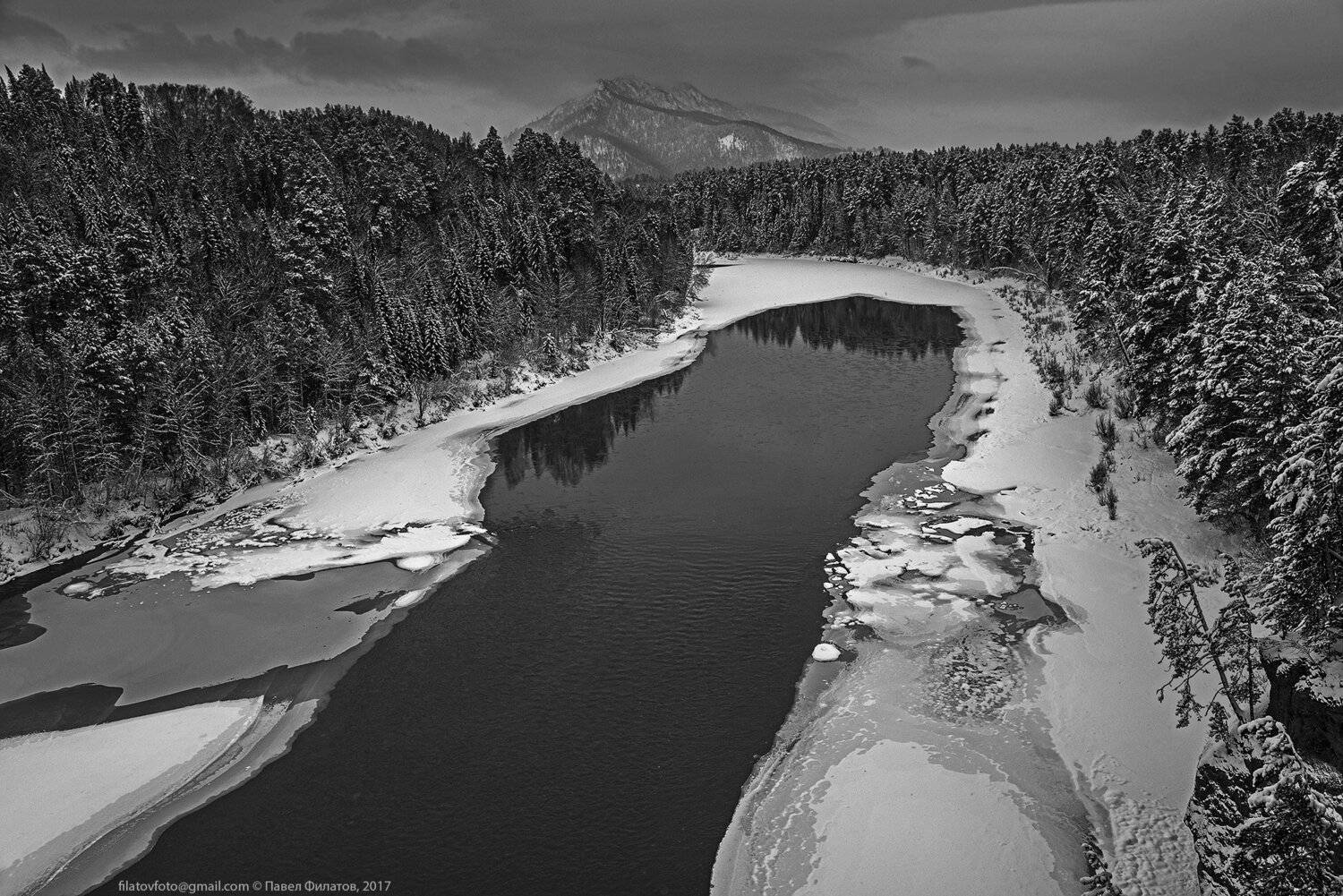 ледостав, алтай, сибирь, ноябрь, зима, тайга, Павел Филатов