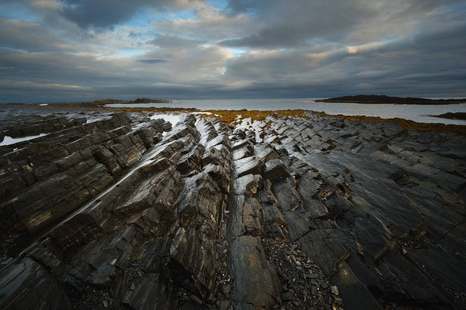 россия, мурманск, мурманская область, кольский полуостров, осень, заполярье, рыбачий, природа, пейзаж, море, морской берег, камни, рассвет, скалы, Оборотов Алексей
