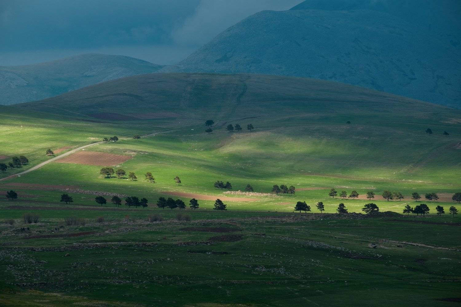 грузия, кавказ, горы, долина, закат, село, озеро, долина, весна, Оборотов Алексей