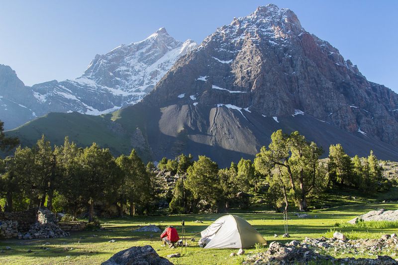 таджикистан, фаны, фанские, озеро, горы, чабаны, козы, азия, скалы, казан Урочище Казнок фото превью