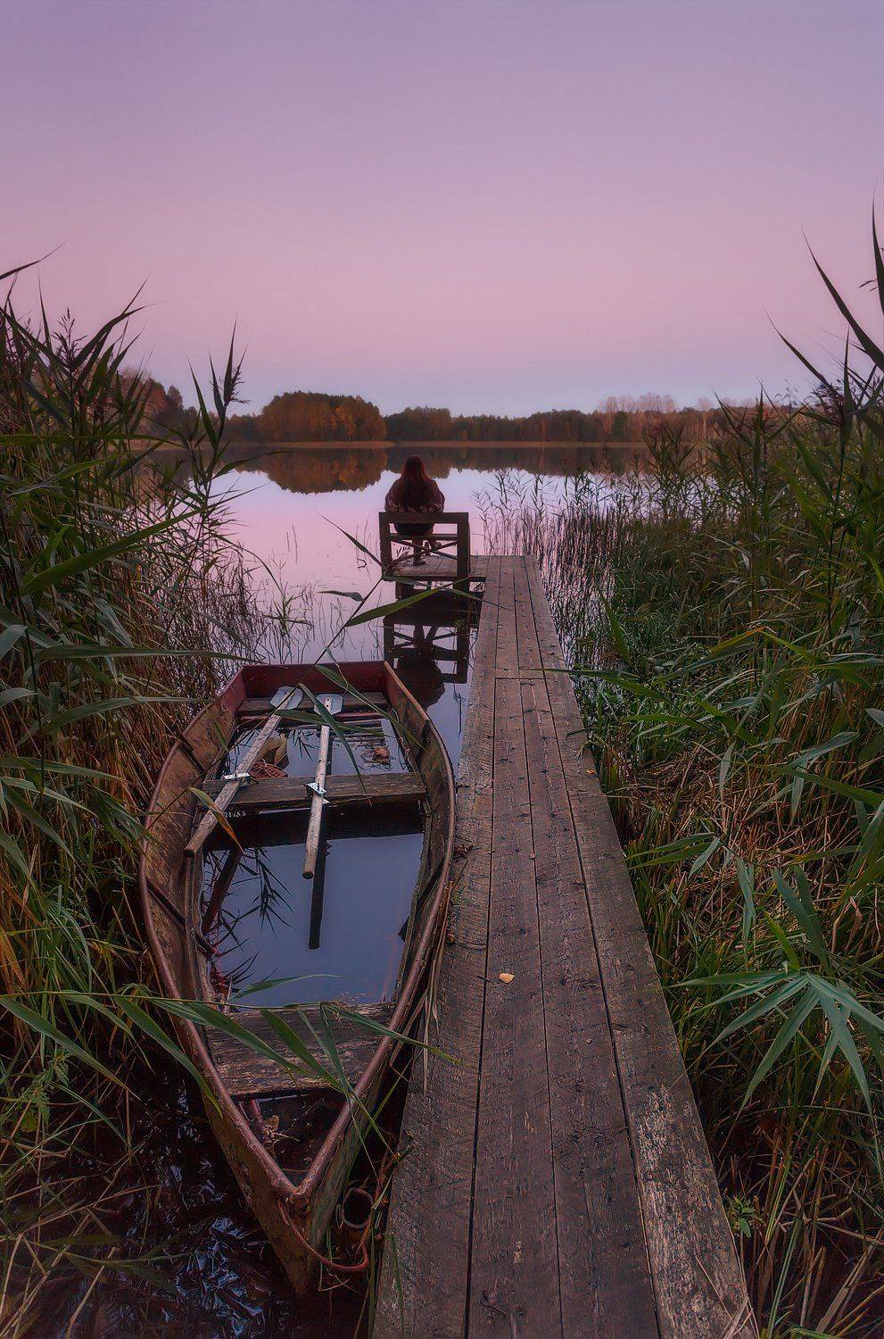 питер, ленобласть, закат, озеро, landscape, autumn, болото, туман, ленинградская область, Таня SHE (Aiya)