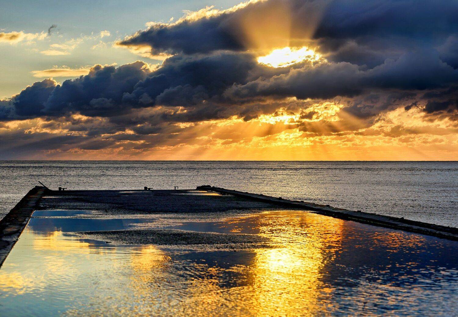 крым, осень, утро, пирс, партенит, Владимир Штыриков