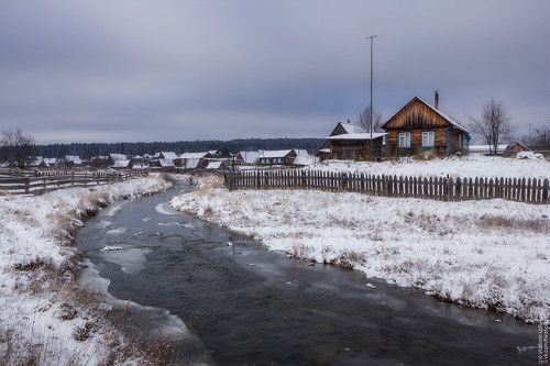 Пасмурное морозное утро
