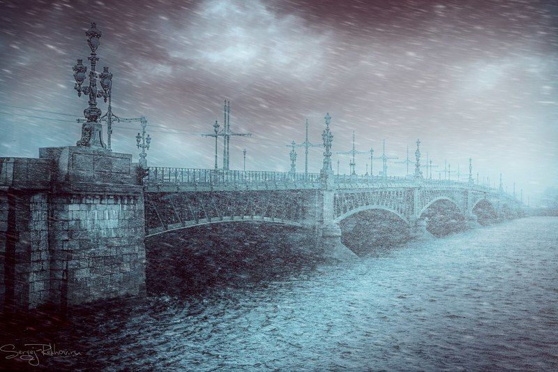 метель, питер, пасмурно, буря, санкт-петербург, рехов, сергейрехов Метель в Санкт-Петербурге фото превью