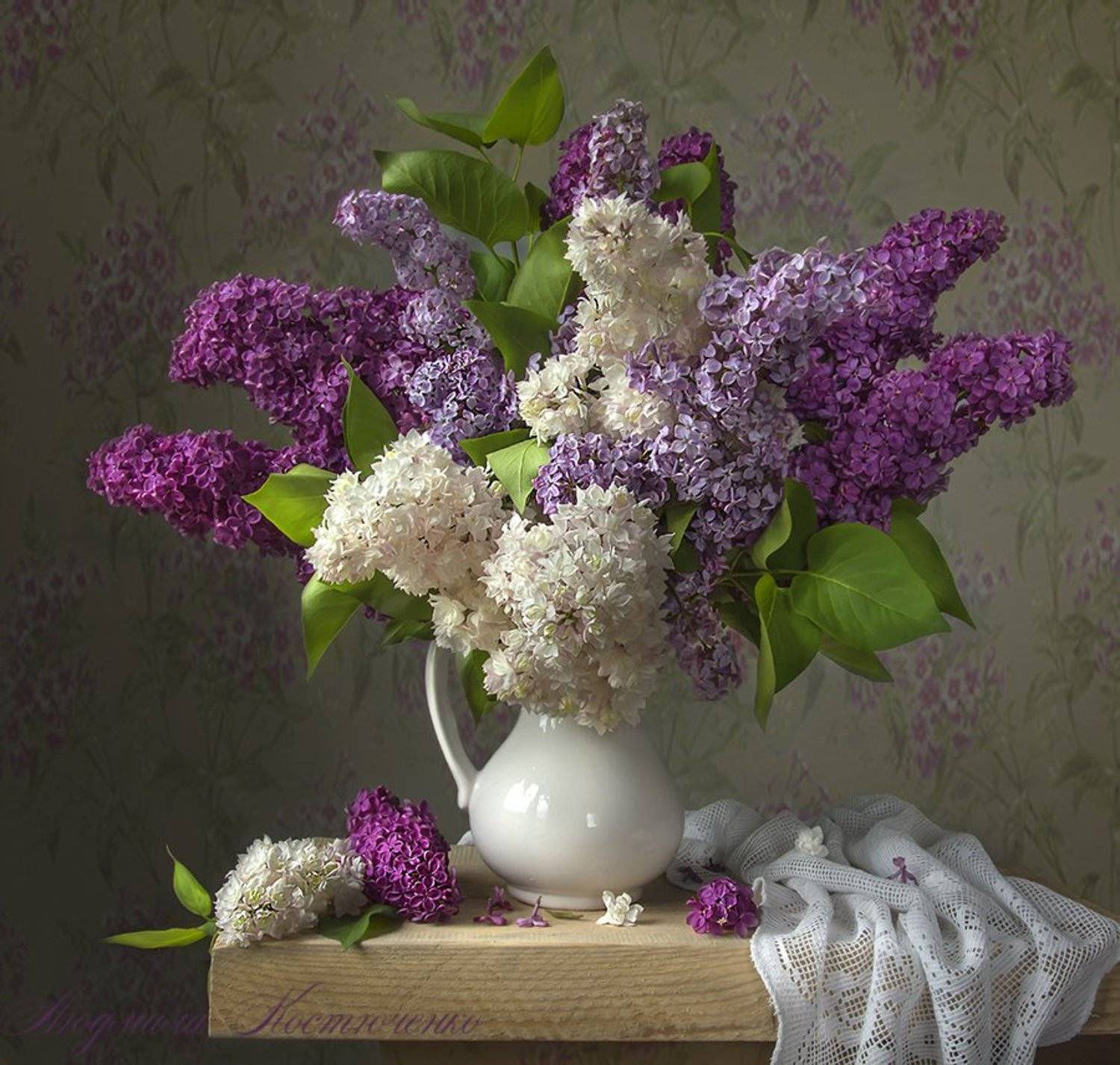 красивый натюрморт с сиренью,букет,весенние цветы,художественное фото,искусство,творчество., Людмила Костюченко