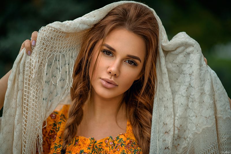 portrait, 85mm, eyes, beauty, art, model, face, nikon, d750, colorful, pretty, beautiful, green, autumn, yellow, red, white, black, istanbul Ksenia фото превью