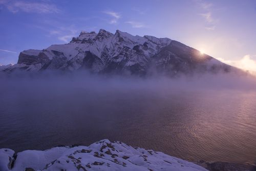 Lake  Minnewanka in winter