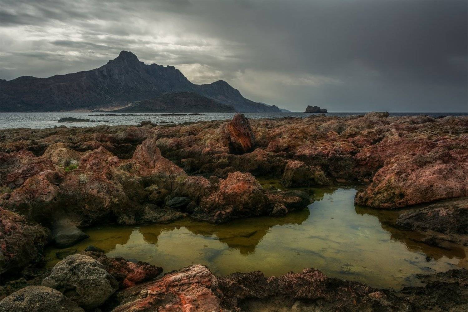 природа, пейзаж, горы, осень, небо, облака, море,, Альберт Беляев