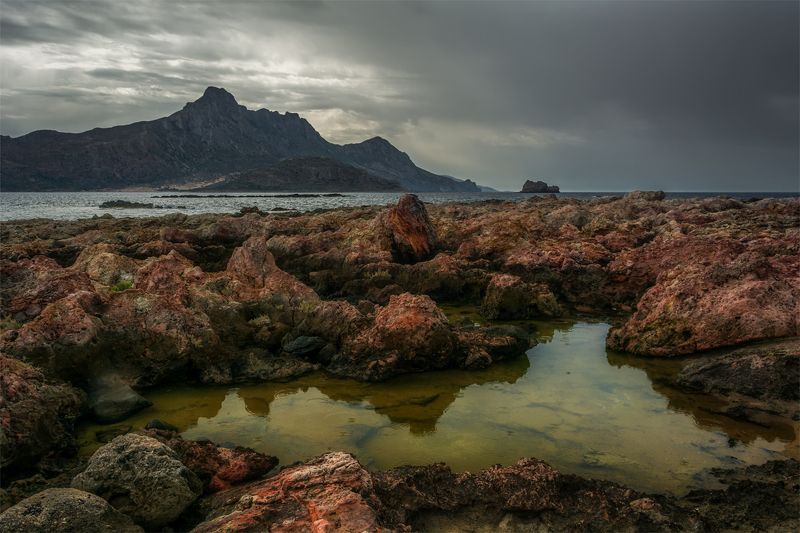 природа, пейзаж, горы, осень, небо, облака, море, *** фото превью