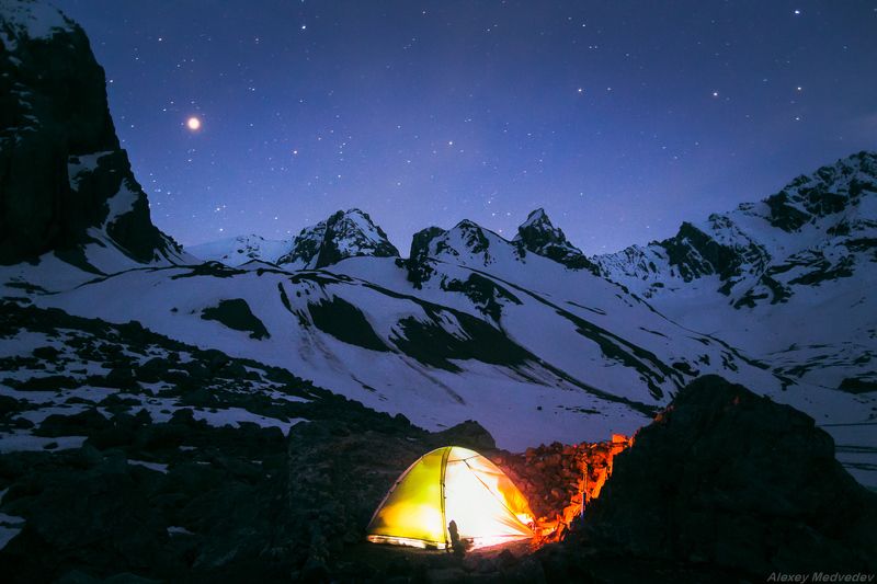 таджикистан, фаны, фанские, озеро, горы, ночь, звезды, азия, скалы, палатка, альпинизм, лагерь, Мутные озёра фото превью