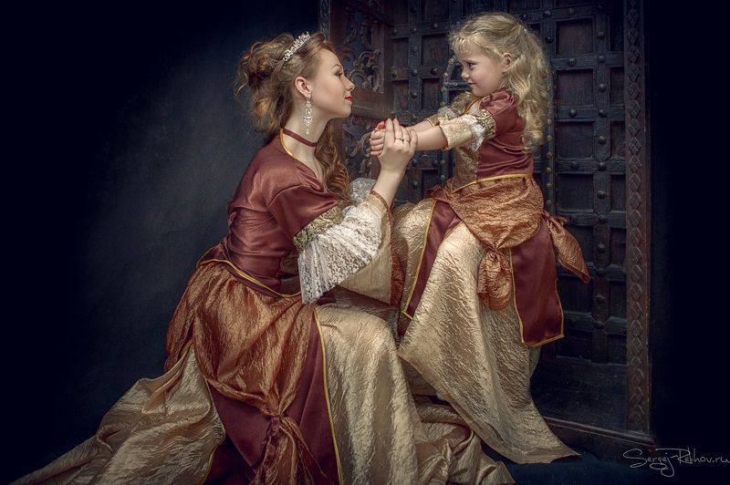 студия цитадель, замок, трон, девочка, мама, рехов, сергейрехов, rekhov, sergejrekhov В старом замке фото превью