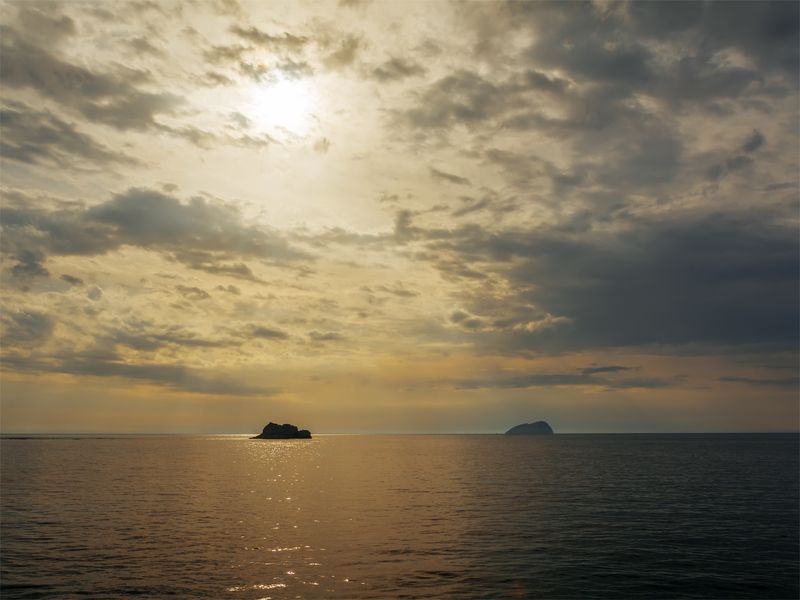 природа, море, пейзаж, остров, закат, вечер, ++++ фото превью