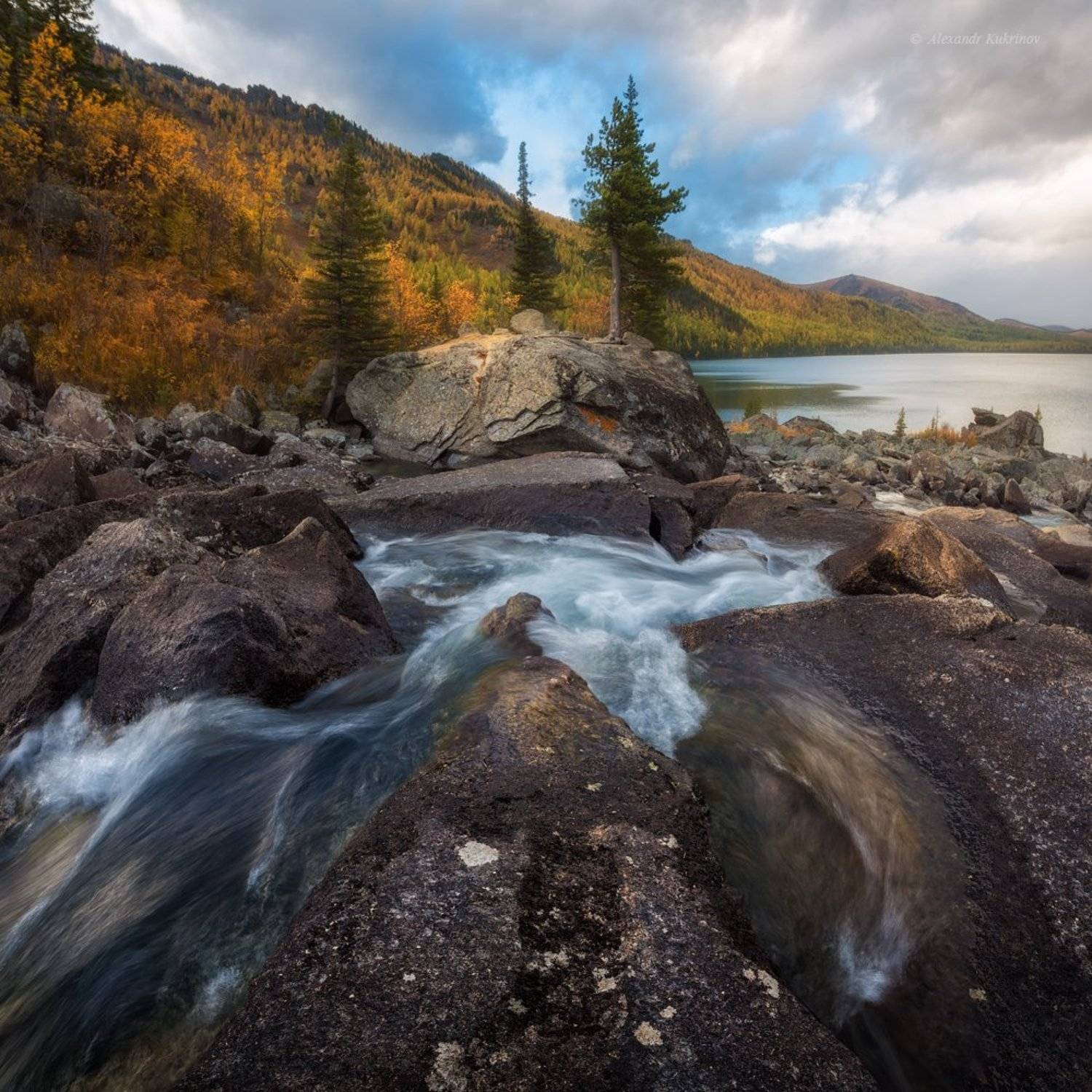 пейзаж, алтай, осень, шумы, Александр Кукринов