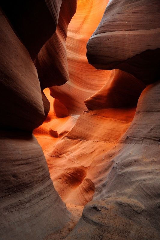 Antelope, Canyon, USA, national park, stone, rock, orange, dark, shade, shape, shadow, travel Shapes of Antelope canyon 3 фото превью