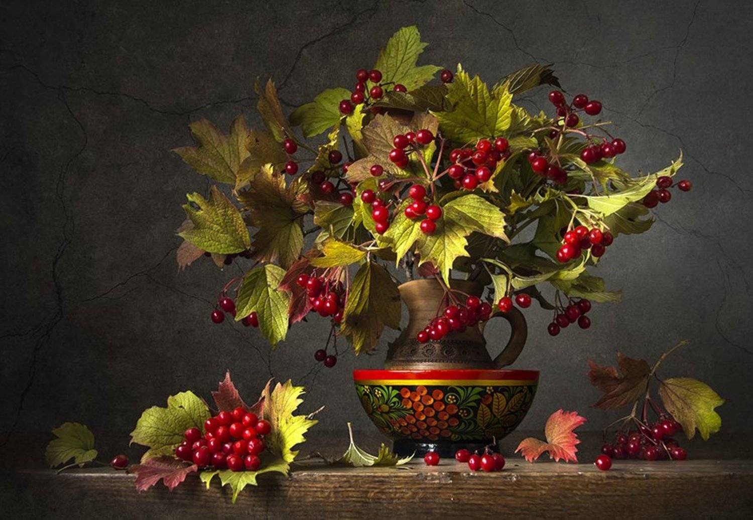 красивый натюрморт с калиной,художественное фото,искусство,творчество., Людмила Костюченко