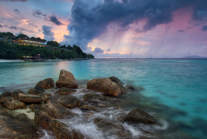 толмачев дмитрий, закат, море, национальный парк туратао, ко липе, тайланд, камни, отлив, отпуск, лето Дождь надвигается... фото превью