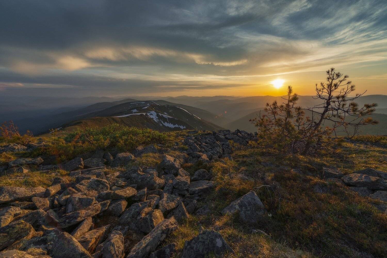 хакасия, хребет шаман, закат, Александр Макеев