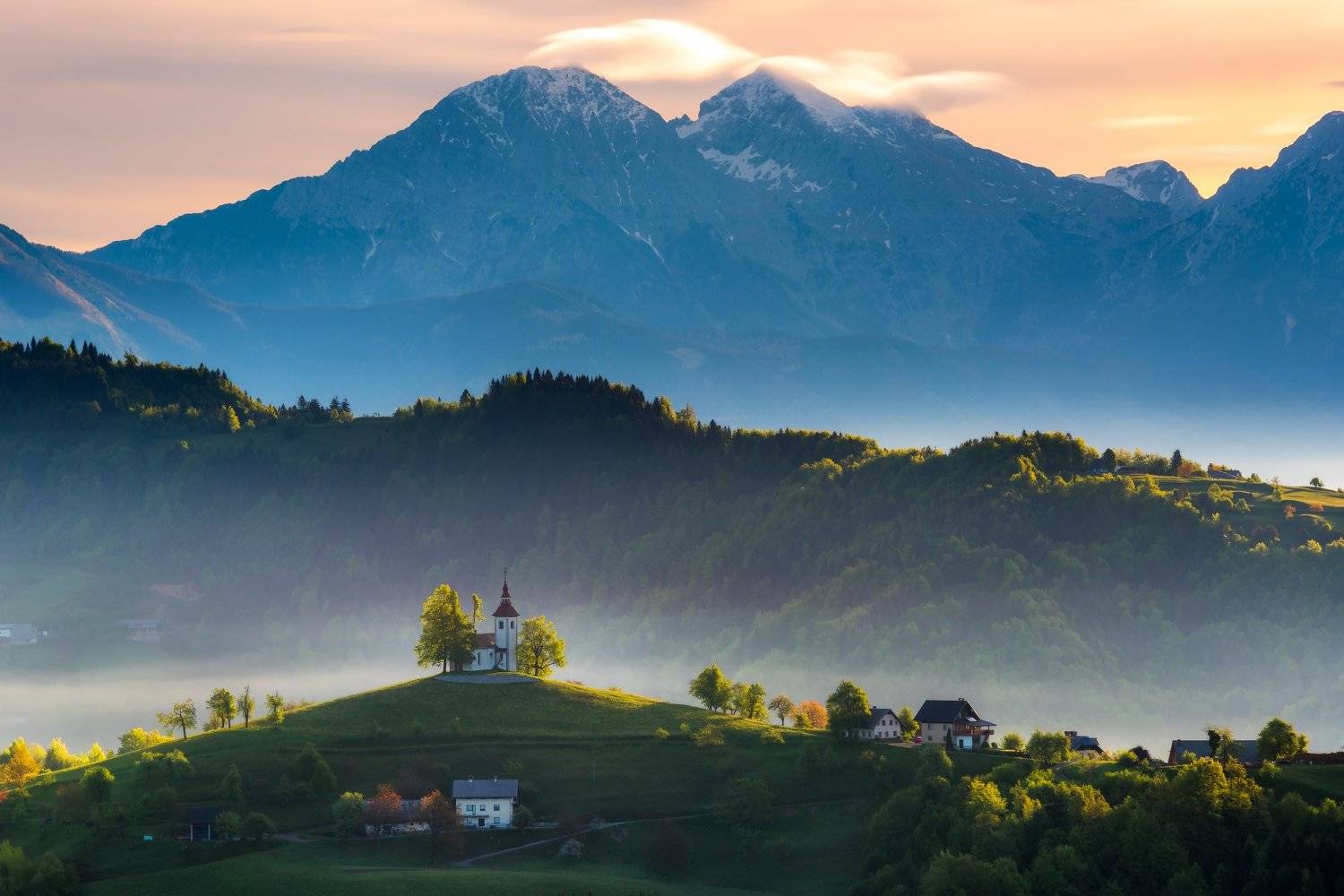 slovenia, sunrise, tomaz, spring, twilight, словения, утро, рассвет, Василий Яковлев