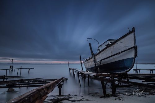 Fishing boat on the beach