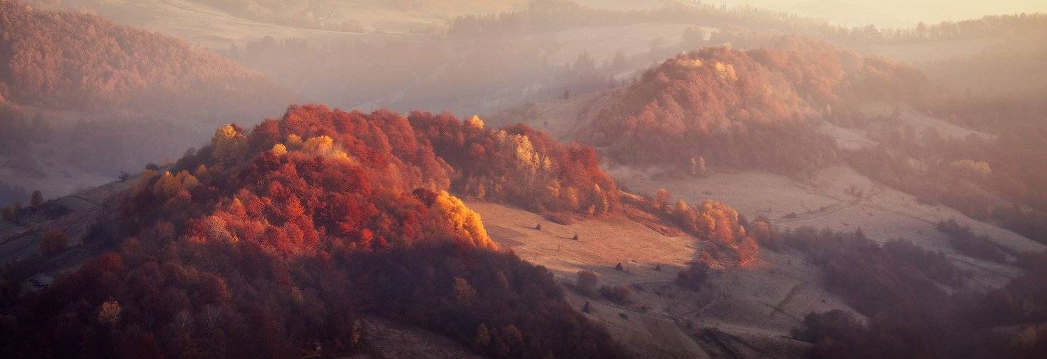 горы, карпаты, ноябрь, осень, рассвет, утро, Вейзе Максим