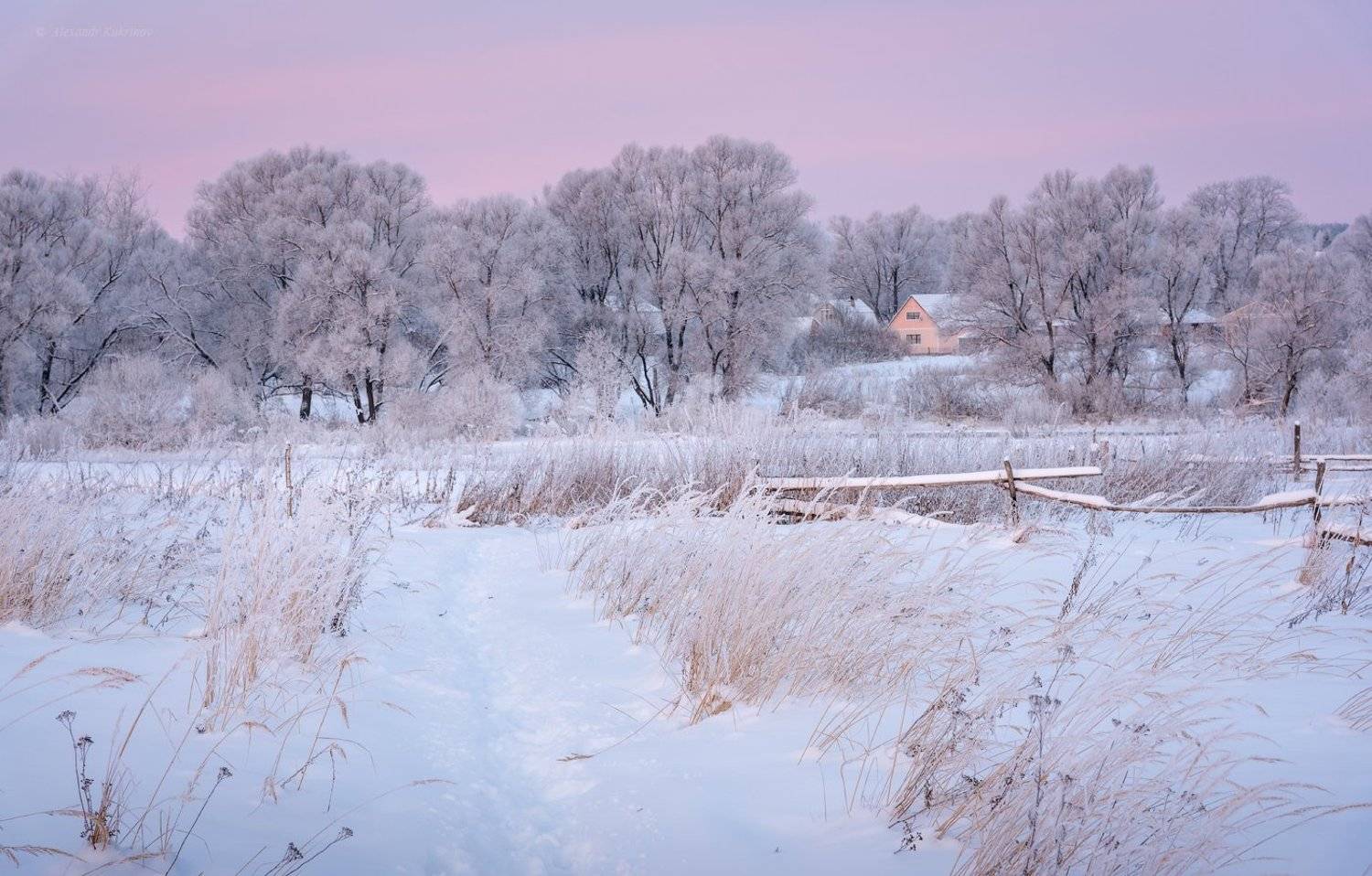 пейзаж, рассвет, угра, Александр Кукринов