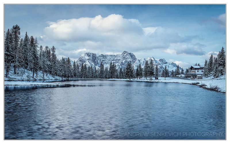 анторно, доломиты, снег, рассвет, небо, девушка, горы Снежное утро фото превью